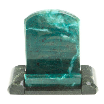 Подставка для телефона из темно-зеленого змеевика