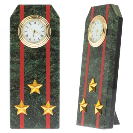 Часы погон "Полковник ВС" камень шабровский змеевик