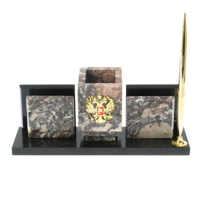 Мини - набор &quot;Менеджер&quot; с гербом РФ камень креноид