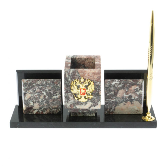 Мини - набор &quot;Менеджер&quot; с гербом РФ камень креноид