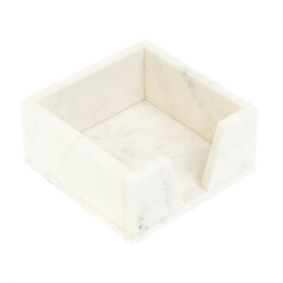 Лоток для бумаг "Кубарик" из белого мрамора 11х11х5 см