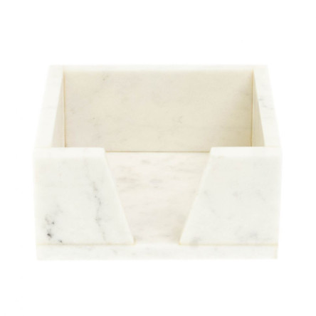 Лоток для бумаг "Кубарик" из белого мрамора 11х11х5 см