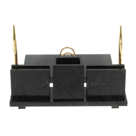 Настольный набор "Офисный" с гербом РФ из камня креноид