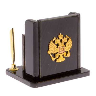 Мини-набор &quot;Герб РФ&quot; из черного обсидиана