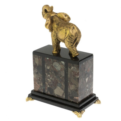 Часы &quot;Слон&quot; из камня конгломерат