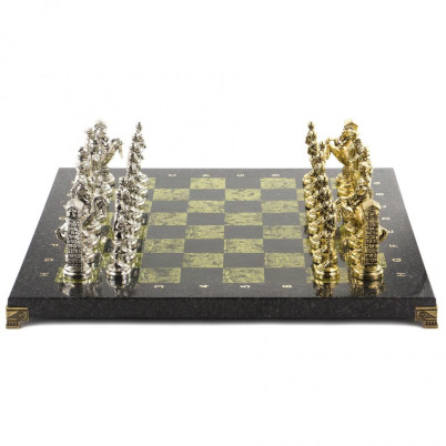 Шахматы &quot;Великая Отечественная война&quot; 44х44 см камень змеевик