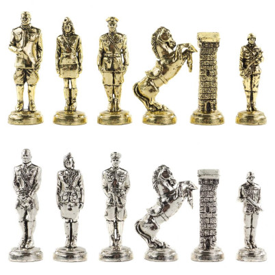 Шахматы &quot;Великая Отечественная война&quot; 44х44 см камень змеевик