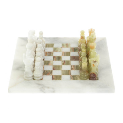 Шахматы "Сувенирные" мрамор,оникс доска 20х20 см