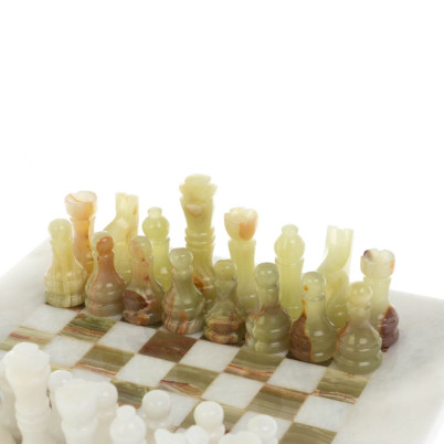 Шахматы "Сувенирные" мрамор,оникс доска 20х20 см
