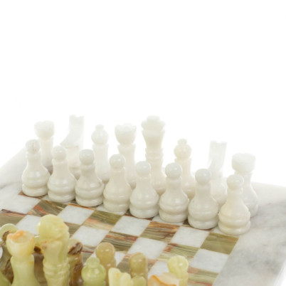 Шахматы "Сувенирные" мрамор,оникс доска 20х20 см