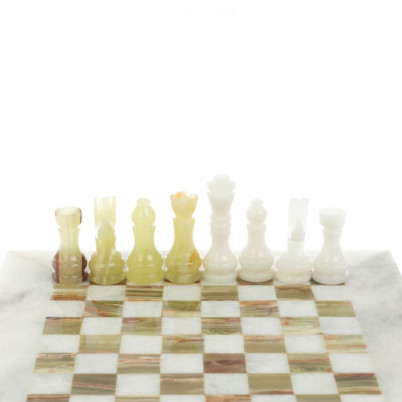 Шахматы "Сувенирные" мрамор,оникс доска 20х20 см