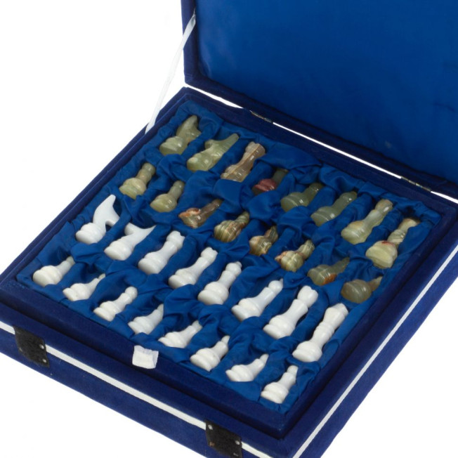 Шахматы "Сувенирные" мрамор,оникс доска 20х20 см