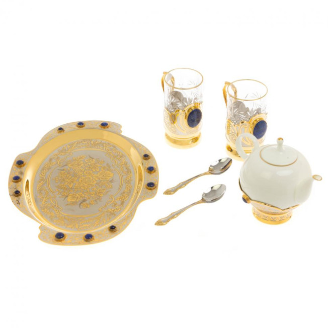 Набор чайный &quot;Лазурит&quot; в подарочной коробке Златоуст