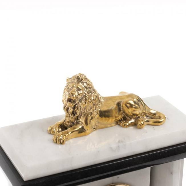 Настольный набор &quot;Лев&quot; из мрамора