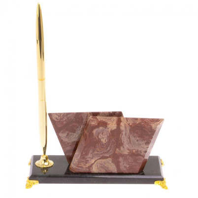 Визитница настольная &quot;Мини 2&quot; из лемезита на ножках