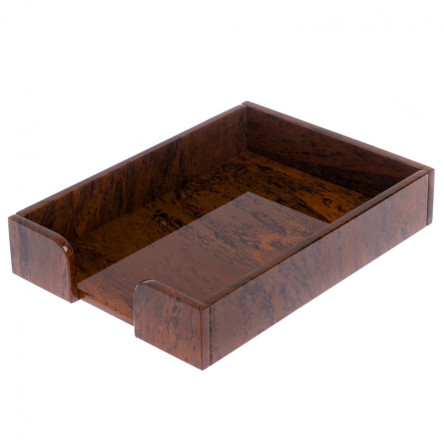 Лоток для бумаг А4 коричневый обсидиан