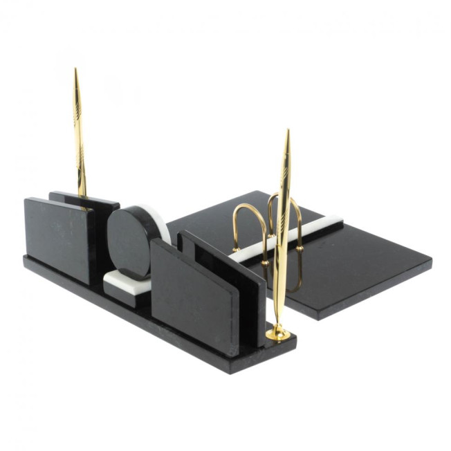 Письменный прибор "Фаворит" с календарницей камень мрамор