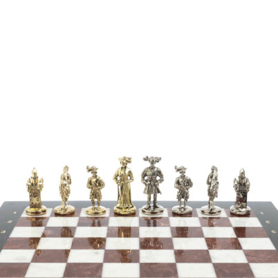 Шахматы &quot;Средневековье&quot; доска 44х44 см, мрамор лемезит