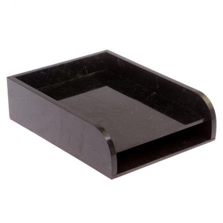 Лоток для бумаг А4 двухъярусный черный змеевик