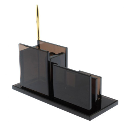 Письменный прибор &quot;Супер&quot; из черного обсидиана