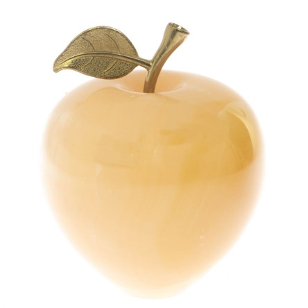 Яблоко из медового оникса 12х12х17 см (5)