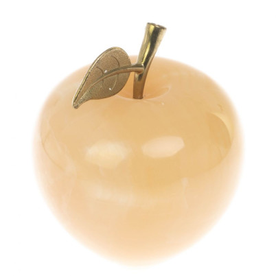 Яблоко из медового оникса 12х12х17 см (5)