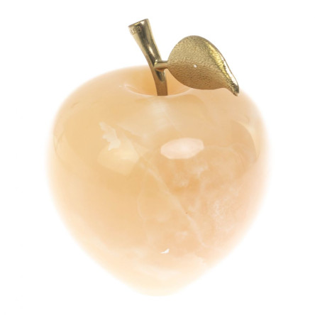 Яблоко из медового оникса 12х12х17 см (5)