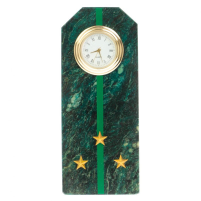 Часы-погон &quot;Старший лейтенант прокуратуры РФ&quot; камень змеевик