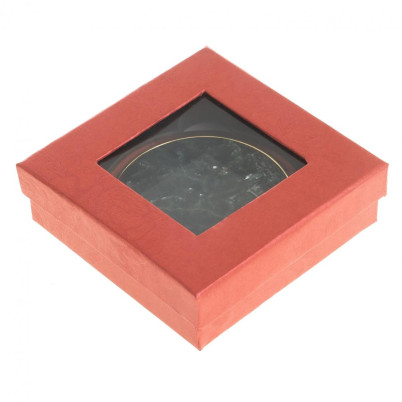 Зеркало круглое из камня серафинит цвет золото