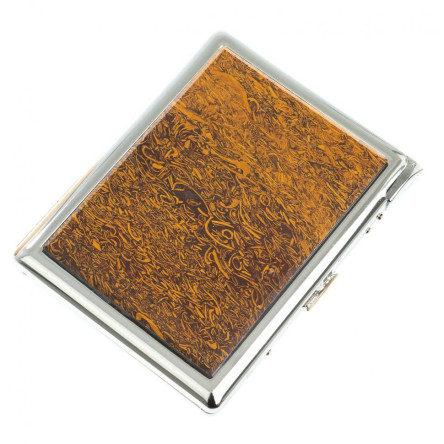 Портсигар на 10 сигарет с зажигалкой камень яшма змеиная