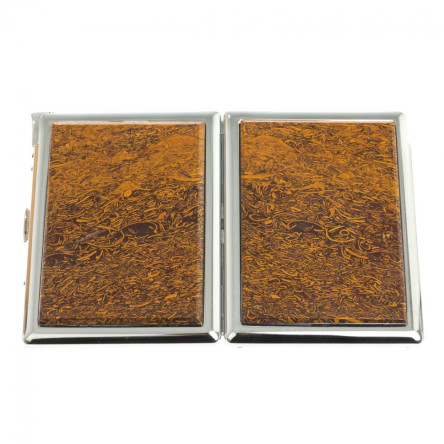 Портсигар на 10 сигарет с зажигалкой камень яшма змеиная