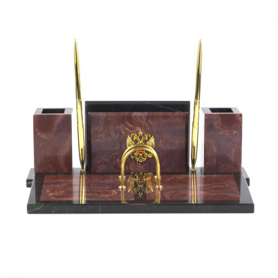 Настольный набор &quot;Советник&quot; с гербом РФ лемезит