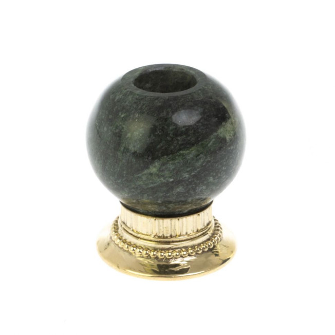 Подсвечник &quot;Шар&quot; змеевик бронза