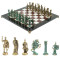 Шахматы "Римские войны" фигуры бронза / патина 44х44 см лемезит мрамор
