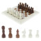 Каменные шахматы "Сувенирные" мрамор, оникс доска 20х20 см