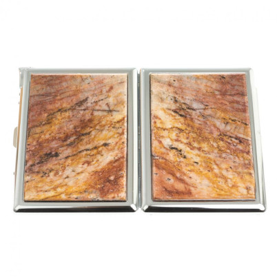 Портсигар на 10 сигарет с зажигалкой камень авантюрин