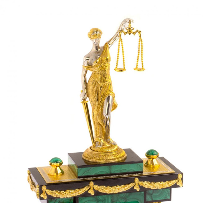 Письменный набор из малахита &quot;Фемида&quot; Златоуст