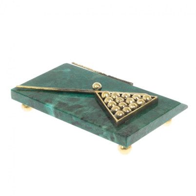 Сувенир &quot;Подарок лучшему бильярдисту&quot; бронза змеевик