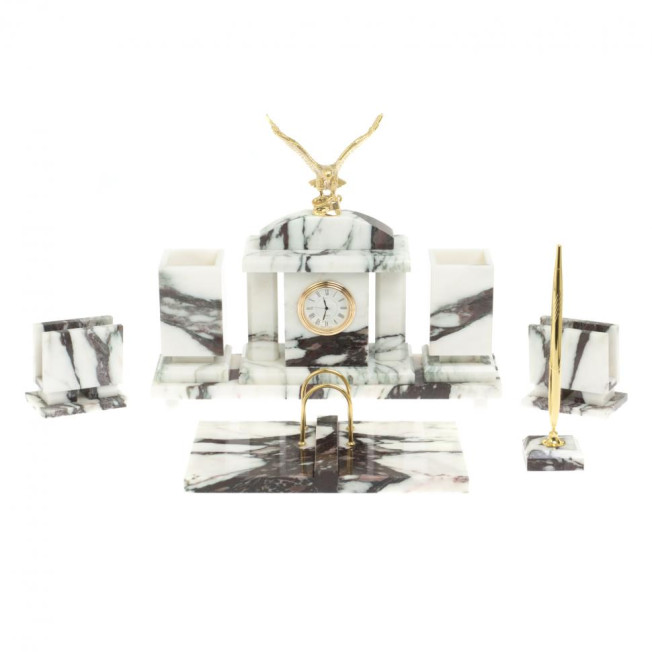 Настольный набор "Орел" из мрамора