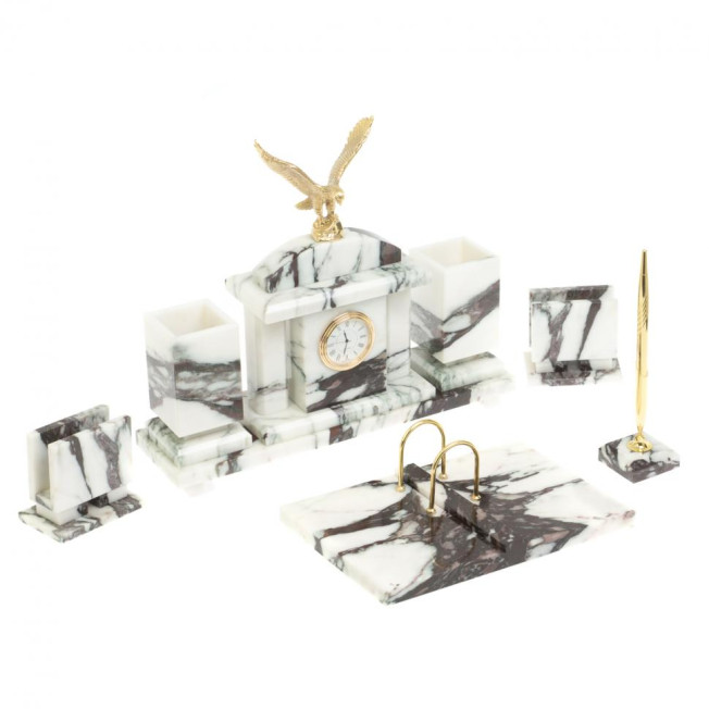 Настольный набор "Орел" из мрамора