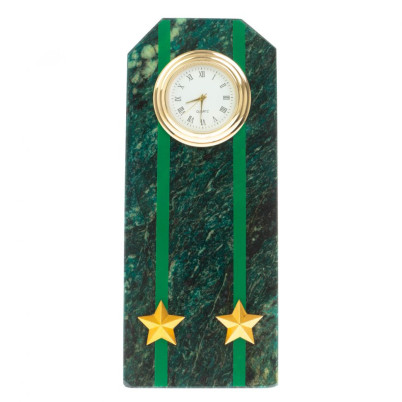 Часы-погон &quot;Подполковник прокуратуры РФ&quot; камень змеевик