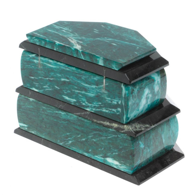 Ларец для украшений камень змеевик 19х13х13,5 см