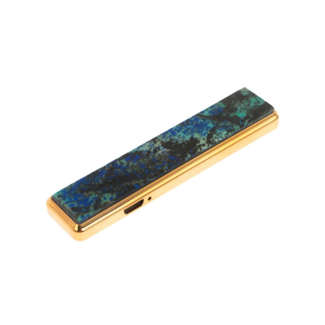 USB зажигалка из камня азурит