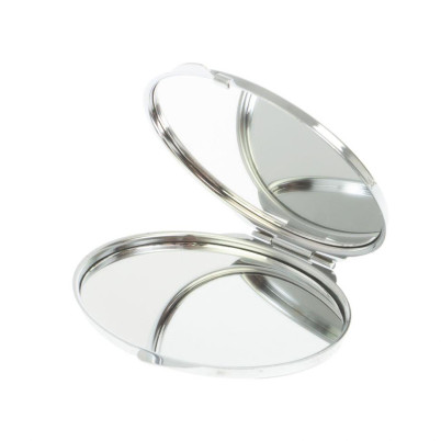 Зеркальце овальное из малахита цвет серебро