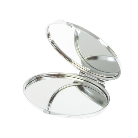 Зеркальце овальное из малахита цвет серебро