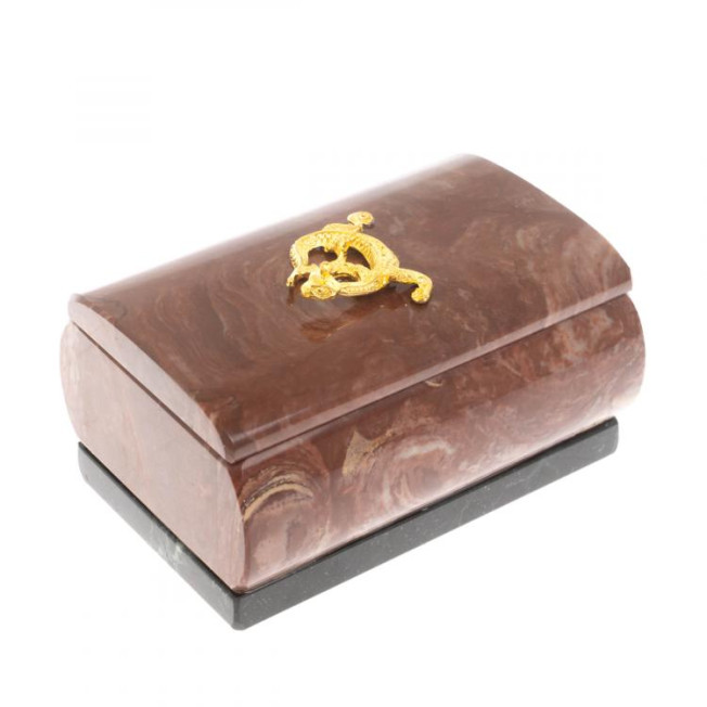 Шкатулка &quot;Ящерица&quot; из лемезита 9х6,5х5 см