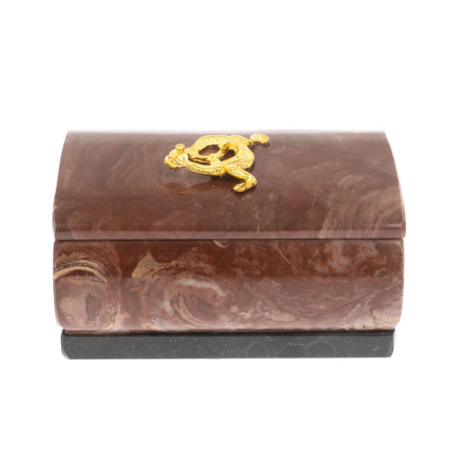 Шкатулка &quot;Ящерица&quot; из лемезита 9х6,5х5 см