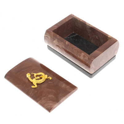 Шкатулка &quot;Ящерица&quot; из лемезита 9х6,5х5 см