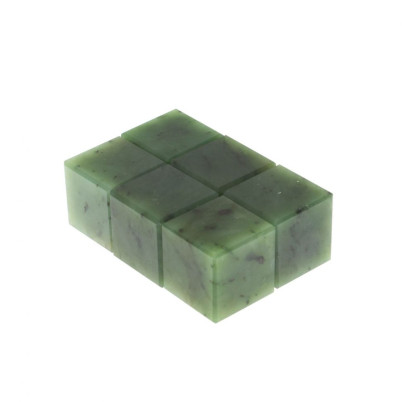 Камни для виски 6 кубиков из саянского нефрита в подарочной коробке